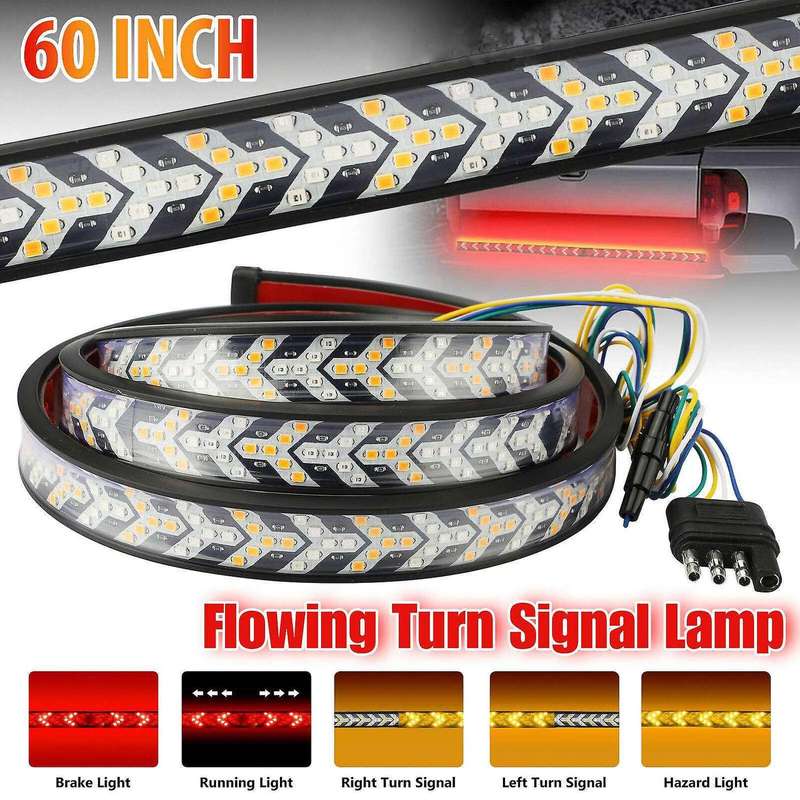 60 Inch Truck Led Strip Light Bar Flowing Turn Signal Lamp with Reverse Light for Offroad SUV Pickup