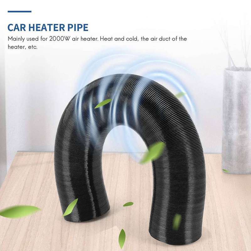 60 mm Aluminum Foil Heater Hose Preheater Hose Compatible 2000W Air Heater Outlet Car Air Duct Drain