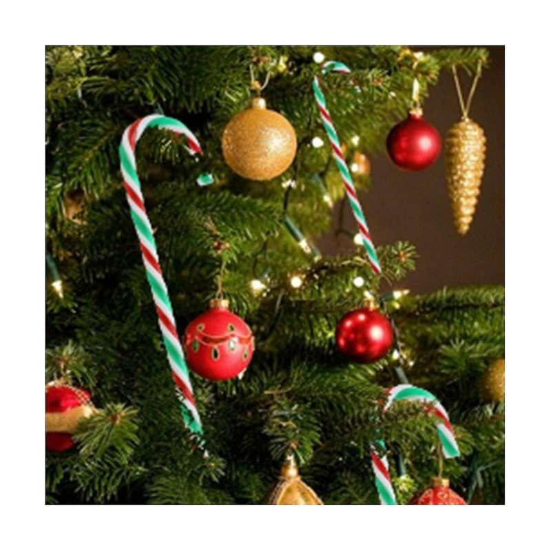 60 Pcs Christmas Acrylic Cane Christmas Trees Hanging Ornaments Home Decorations Kid Gifts Toys