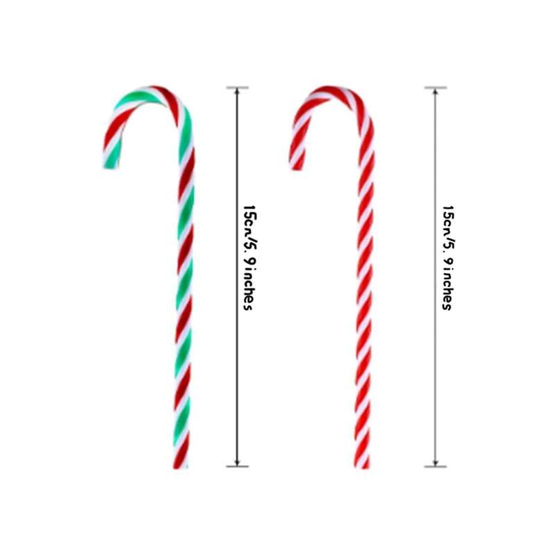 60 Pcs Christmas Acrylic Cane Christmas Trees Hanging Ornaments Home Decorations Kid Gifts Toys