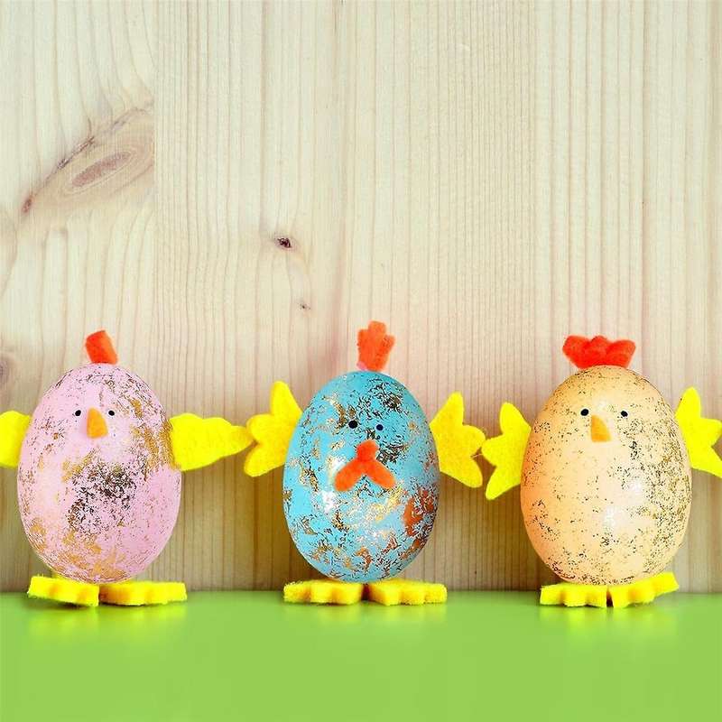 60 Pcs 6 Colors Foam Easter Eggs Pastel Easter Eggs Decorations Gold Easter Eggs Decorative Gold Spe