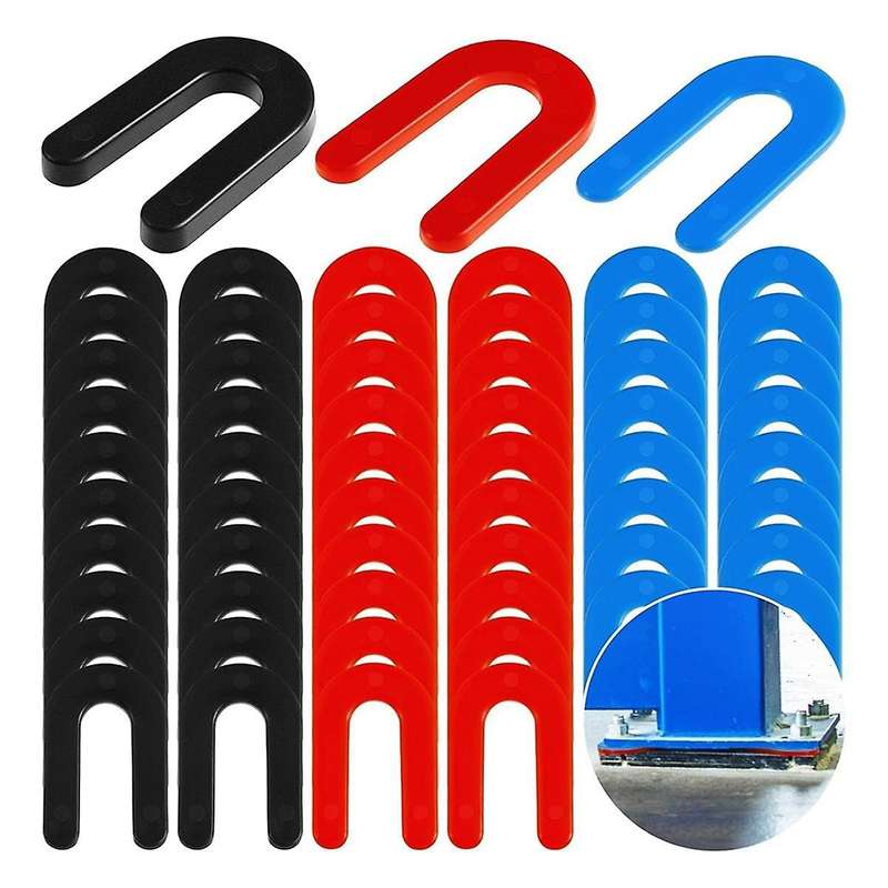 60 Pcs Auto LiftInstallation Leveling Shim Kit 2 Post 4 Post Lift Shims for SurfaceMount Automotive