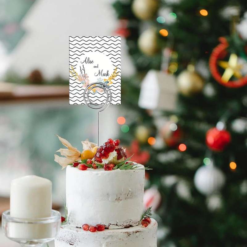 60 Pieces Memo Clip Compatible Wedding Cake Decor,round and Heart Shape