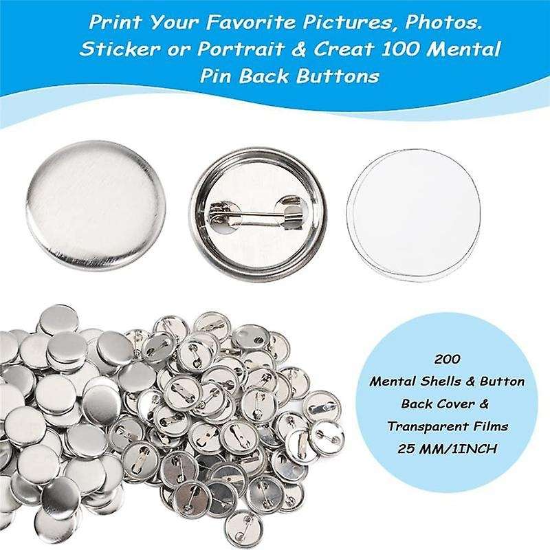 600 Pcs Blank Button Making Supplies for Button Making Machine