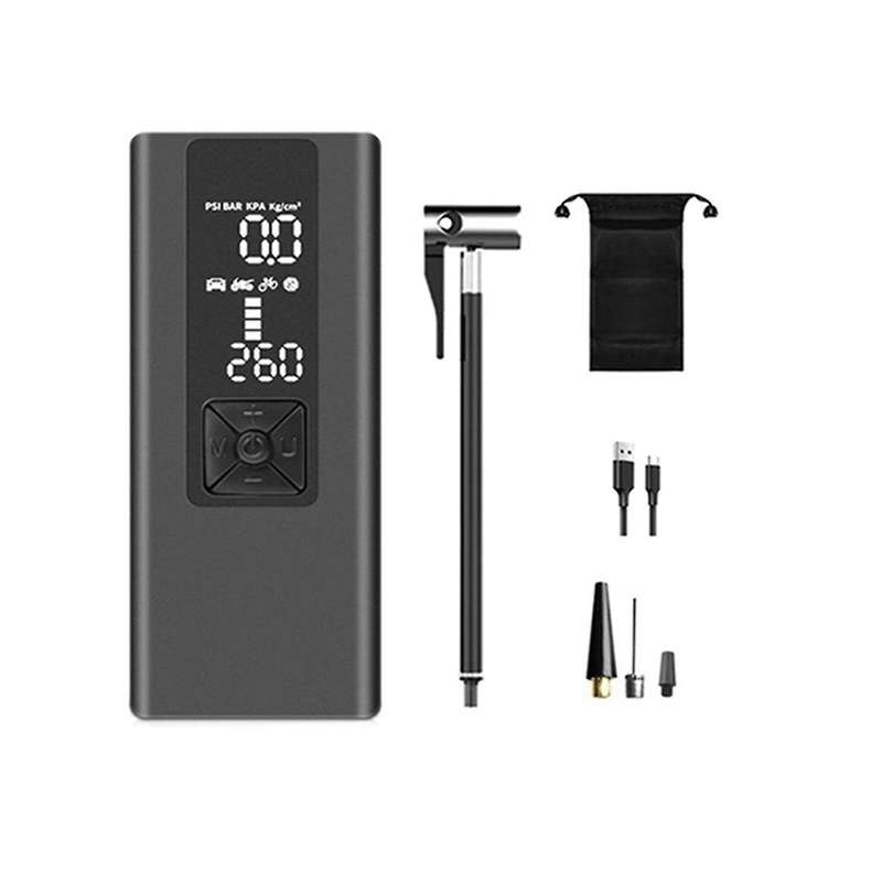 6000mah Car Air Pump Wireless Portable Multi-function Car Air Pump Lcd Digital Display Smart Chargin