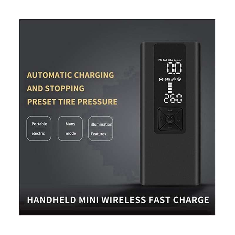6000mah Car Air Pump Wireless Portable Multi-function Car Air Pump Lcd Digital Display Smart Chargin