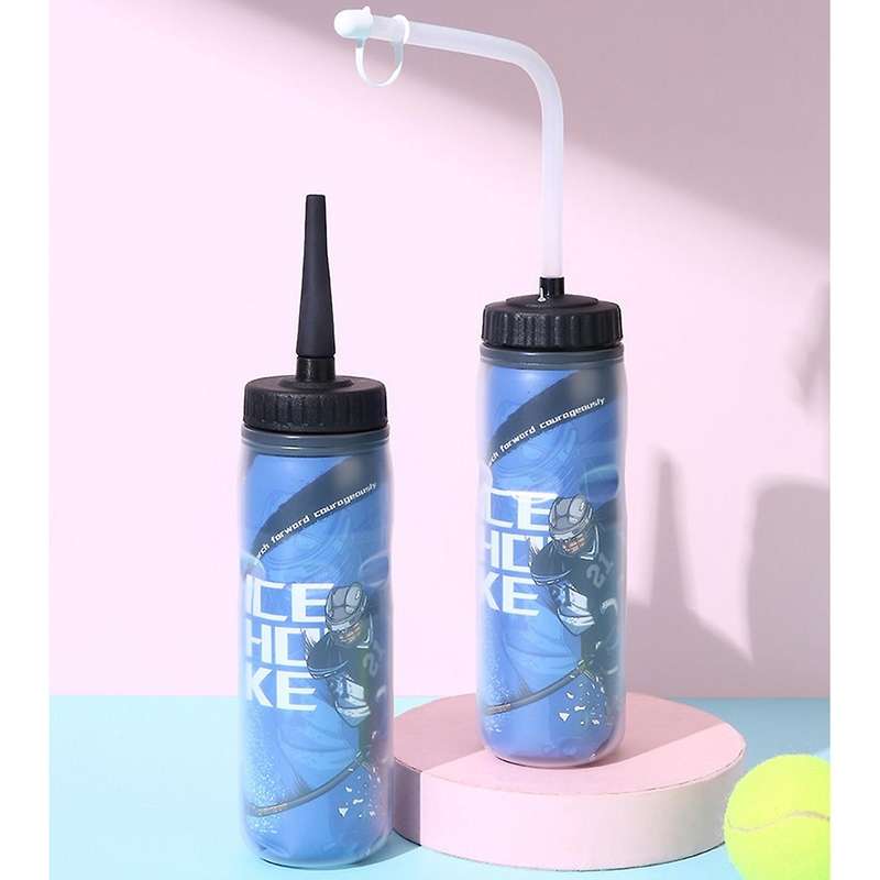 600ml Ice Water Portable Football Classic Extended Tip Sports Straw