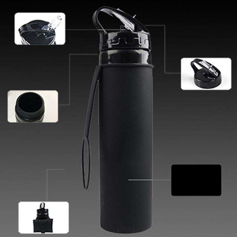 600Ml Flexible Silicone Folding Cup Outdoor Travel Sports Hiking Camping Portable Drink Water Bottle