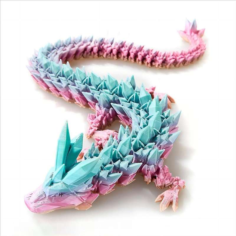 60CM Movable Dragon Ornament with Joints Dragon Ornament Stress Reducing Desktop Toy Ornament