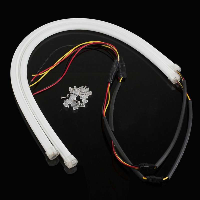 60Cm Flexible Car Soft Tube Guide LED Strip Lamp DRL Daytime Running Light