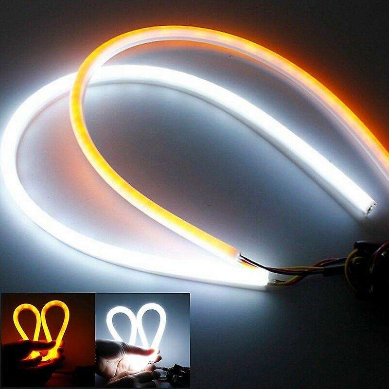 60Cm Flexible Car Soft Tube Guide LED Strip Lamp DRL Daytime Running Light