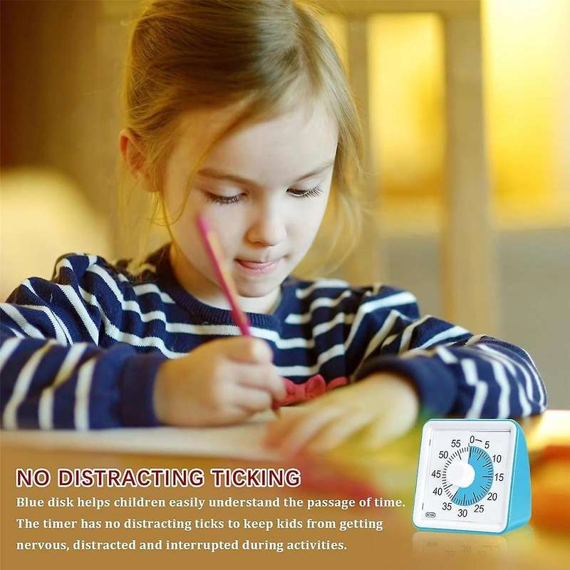 60-Minute Visual Timer for Kids,Study Classroom Timer, Silent Countdown Timer for Teachers and Adult