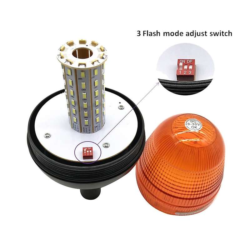 60LED Car Rotating Flashing Car Warning Light Emergency Flashing Light Safety-Signal Light for Tract