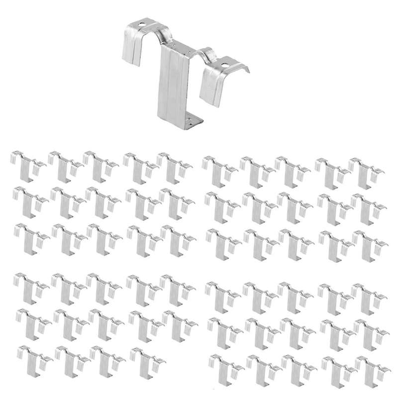 60PCS 30mm Solar Panel Photovoltaic Water Guide Clip Stainless Steel Deflector Mud Drain Button Wate