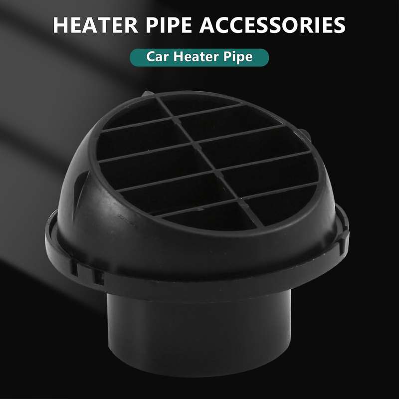 60mm Car Auto Heater Pipe Duct T Piece Warm Air Outlet Vent Hose Clips Set for Parking Heater