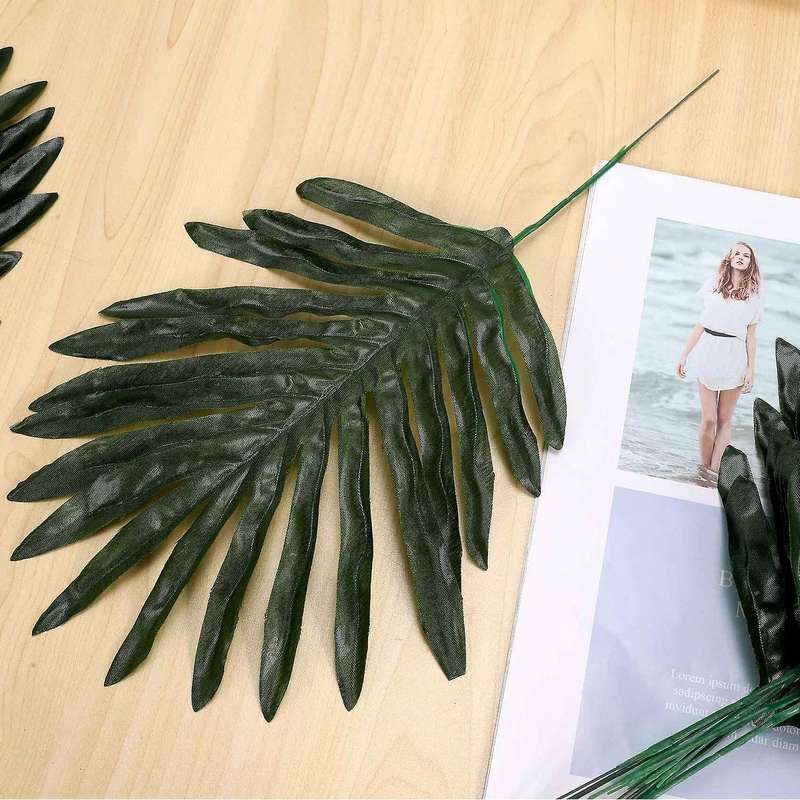 60pcs Artificial Palm Leaves Tropical Faux Monstera Leaves for Theme Party Hawaiian Luau Party Ball