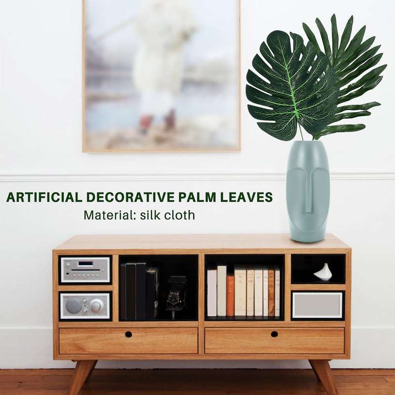 60pcs Artificial Palm Leaves Tropical Faux Monstera Leaves for Theme Party Hawaiian Luau Party Ball