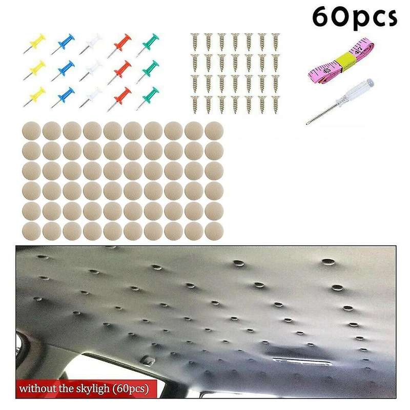 60PCS Car Roof Canopy Repair Rivet Kit Car Roof Clip Retainer Car Roof Clip Repair Kit for Car Roof