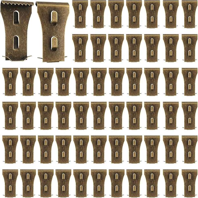 60pcs Brick Wall Clips for Hanging Outdoors Hooks Wall Siding Hooks, No Drill Fits Bricks 2 1/4 Inch