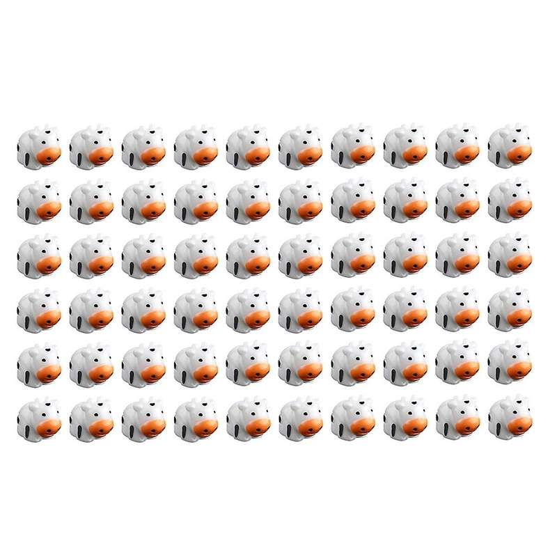 60pcs Cute Mini Cows Figurines, Tiny Miniature Resin Cow Mini Cow Ornaments Resin Animals for Landsc