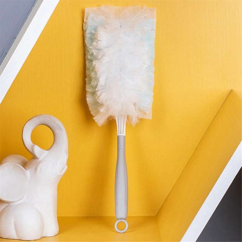 60pcs Duster Refills Electrostatic Duster for Cleaning with 2 Handles for Home Ceiling Furniture Mul