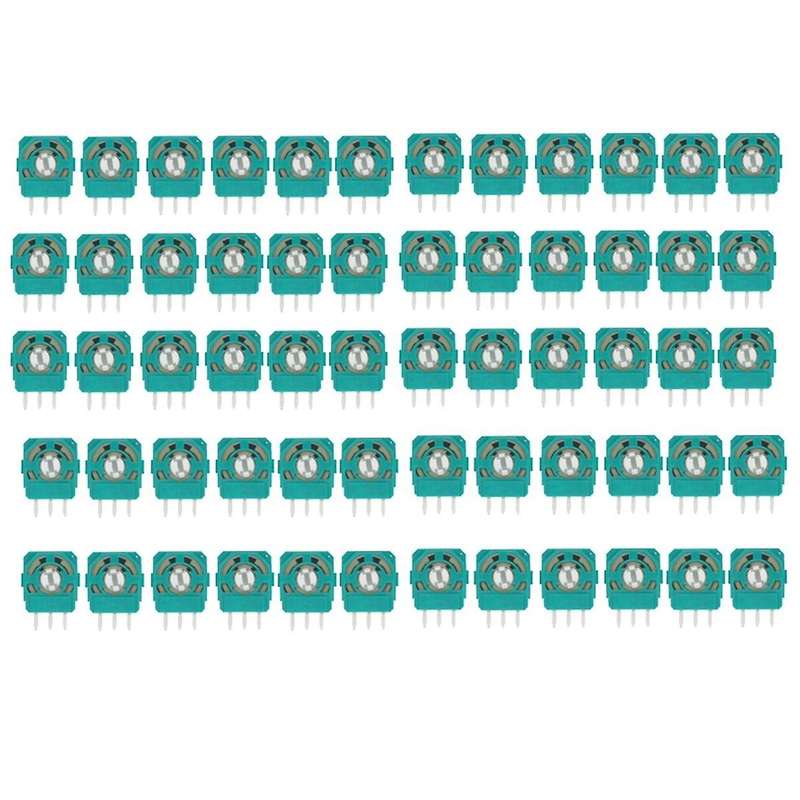 60PCS Joystick Potentiometers Sensor Module Kit for Controllers 3D Thumbstick Axis Resistors Repair