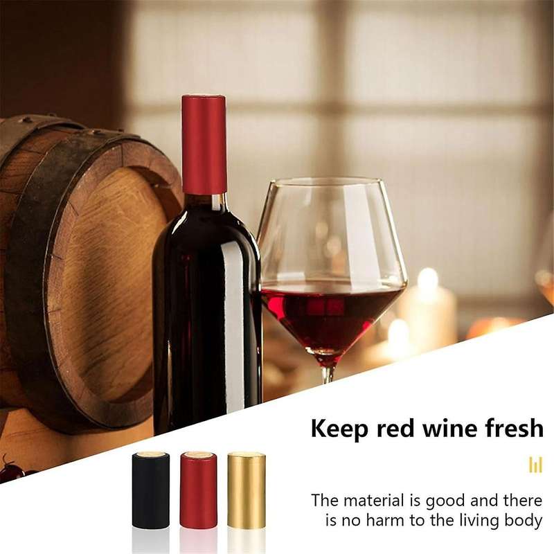 60pcs Wine Sealer for Wine Bottles, 30pcs Wine Bottle Cork Stoppers and 30pcs Pvc Heat Shrink Capsul