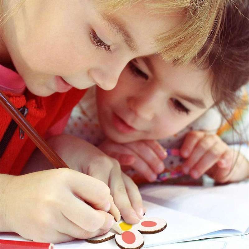 60pieces Easter Kids Crafts Wooden Ornaments Unfinished Crafts Hanging Embellishments Crafts for Kid