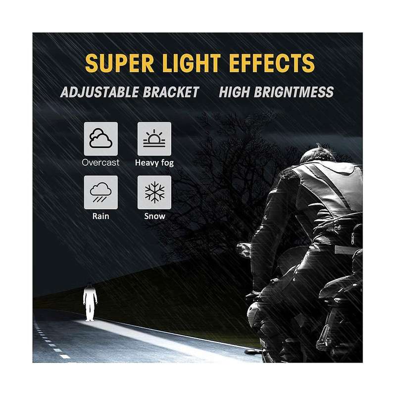 60w 6000lm Round Led Angel Eyes Light Bar 6000k/3000k White+yellow Light for Motorcycle Offroad Led