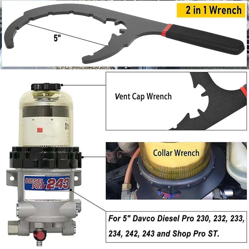 61090 Fuel Filter Wrench for 5inch Oil Filter Removal Tool, for Pro 230, 232, 233, 234, 242, 243