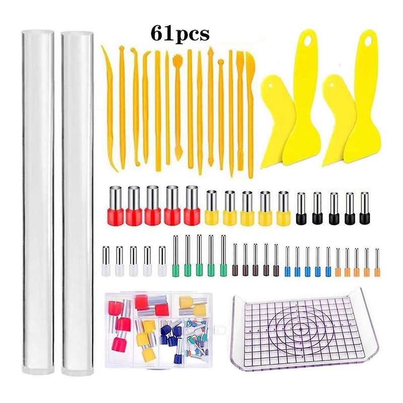 61 Pcs Pottery Clay Tools Set Clay Shaping Tool Cake Fondant Decoration Supplies Clay Pottery Tools