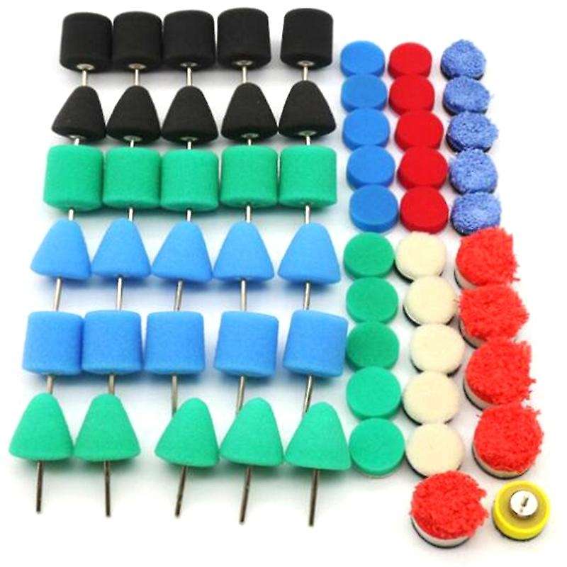 61-Piece Polishing Agent Polishing Sponge Sponge Polishing Pad Kit Conical Polishing Pad for Car Pol