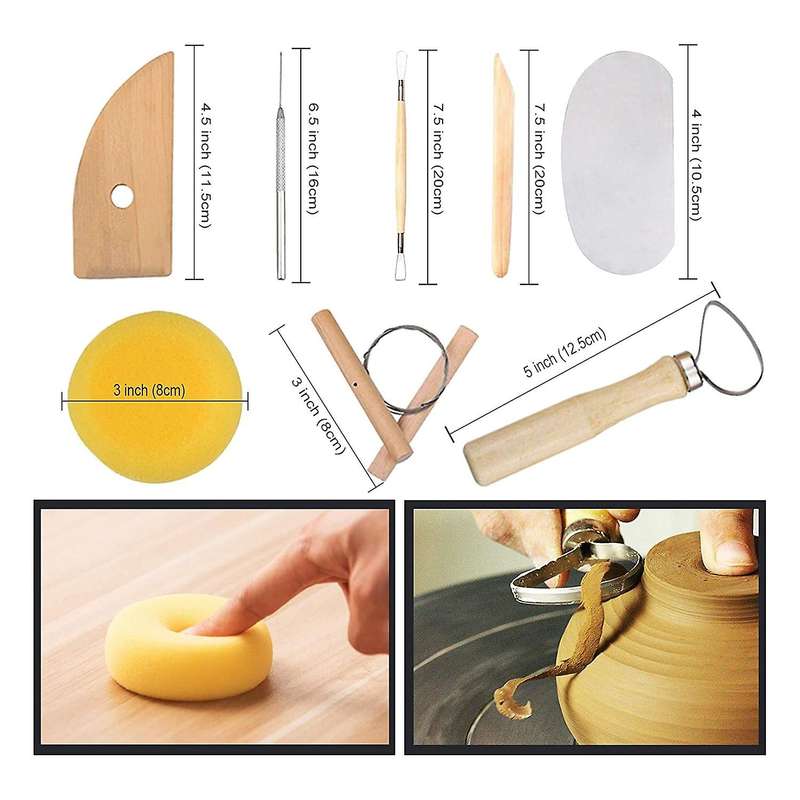 61Pcs Clay Tools Sculpting Pottery Tools Polymer Modeling Clay Sculpture Set for Pottery Modeling,Ca
