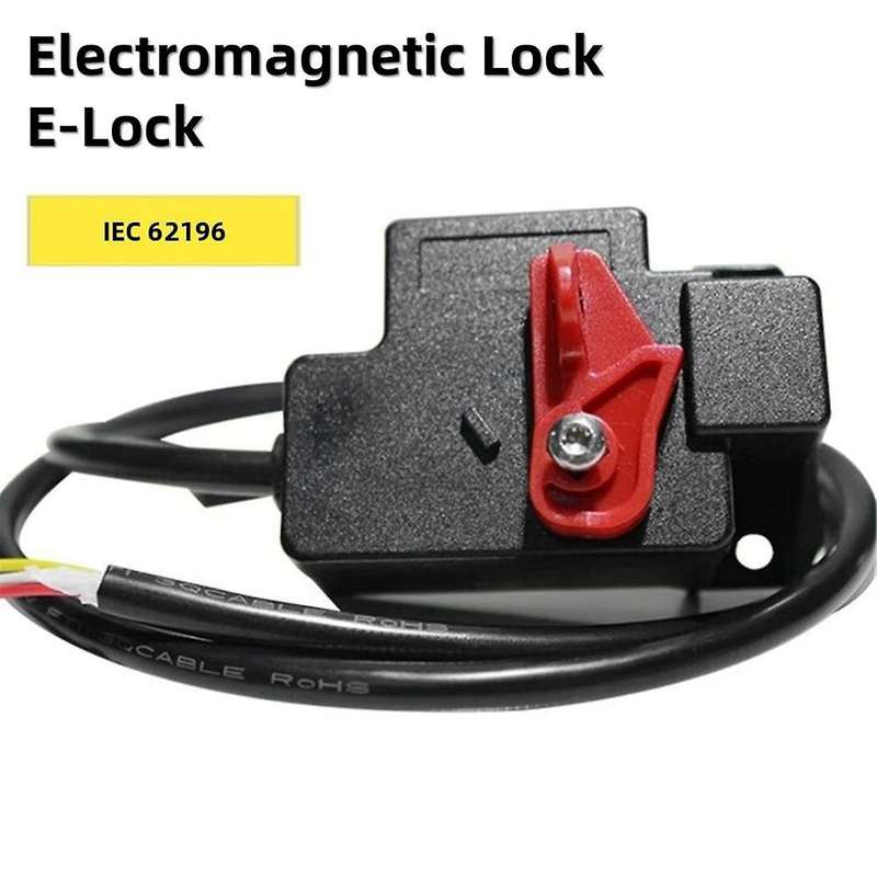 62196 Type 2 Electrical Outlet Electromechanical Locking Solenoid EL ELB EVSE EV Female Male Socket