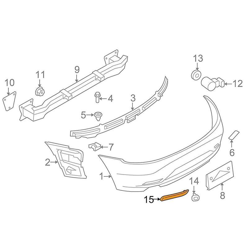 63147191767 63147191768 Left+Right Rear Bumper Reflector Light Set for Z4 E89 2009-2016