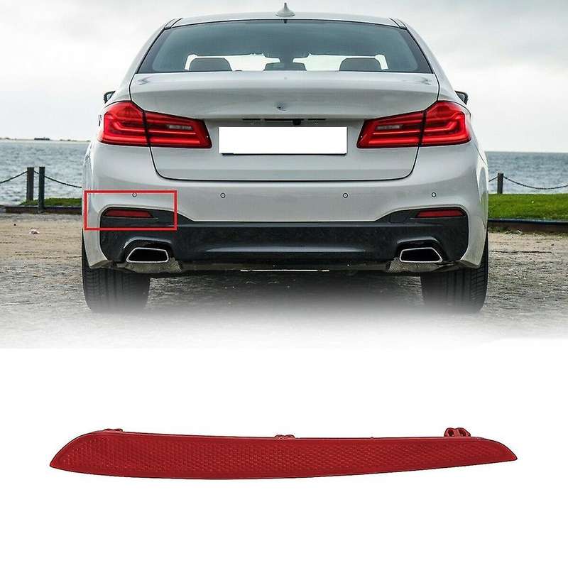 63147388765 Rear Bumper Trim Reflector Strip Reflective Cover Left Side for - G30 G38 530I 2017-2020