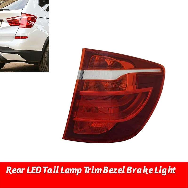 63217217312 Right Rear LED Tail Lamp Trim Bezel Brake Light for X3 F25 2009-2017 Anti-Tailgating La