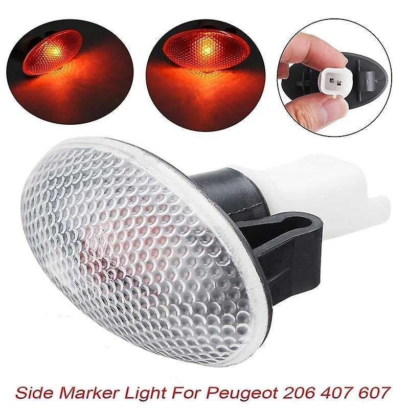 632574 2 X Turn Signal Side Marker Light Repeater Lamp Indicator Compatible 206 407 607