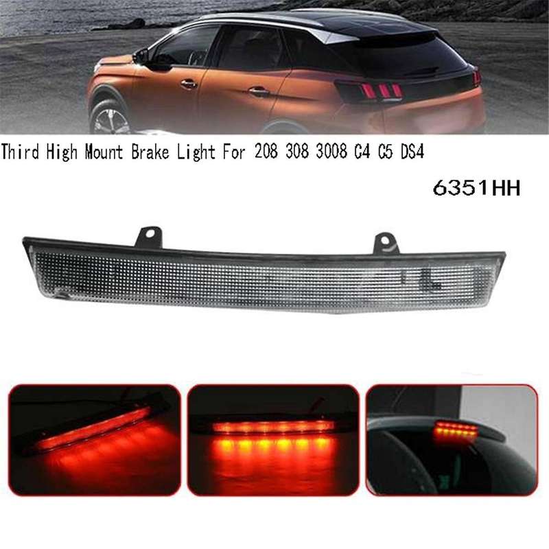 6351HH Third High Mount Brake Light Rear Reflector Stop Tail Light for 208 3008 C4 C5 DS4