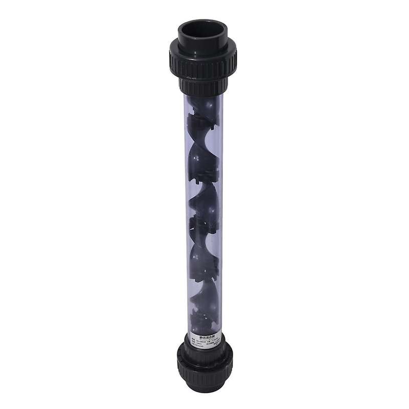 63mm Union Connector Upvc Helical Static Mixers Industry Anti Corrosion Plastic Dosing Liquid Mixing