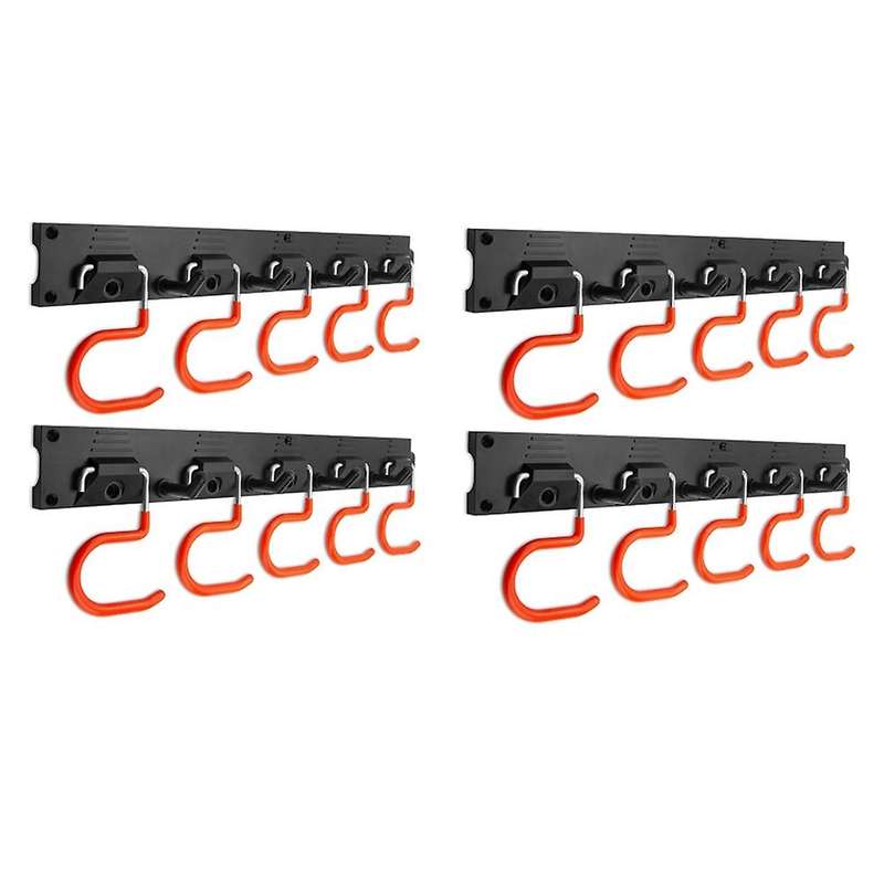 64 Inch Adjustable Storage System, Wall Mount Tool Organizer, Tool Hangers for Mop and Broom Holder