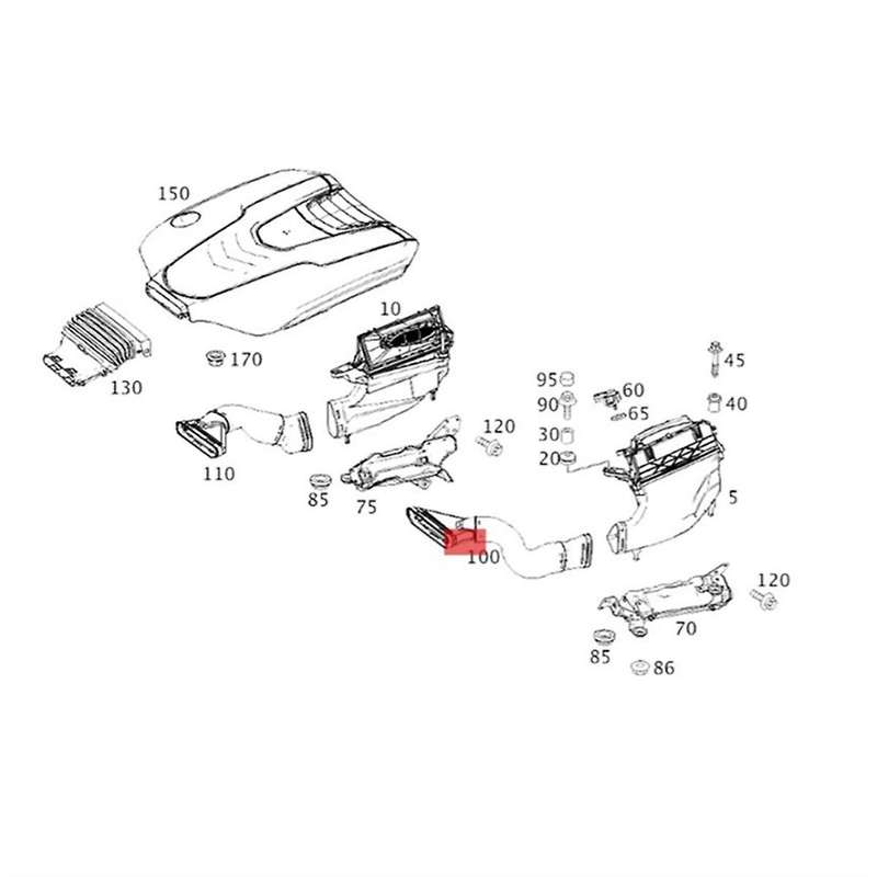 6420947797 6420947897 Left+right Intake Pipe Engine Air Housing Passage Pipe Automotive for - S W222