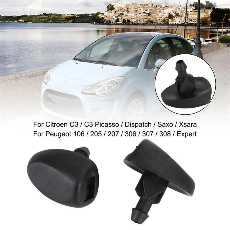 6438V8 Auto Hood Sprinkler Wiper Washer Jet Nozzle for C1 C2 C3 for 207 306 307