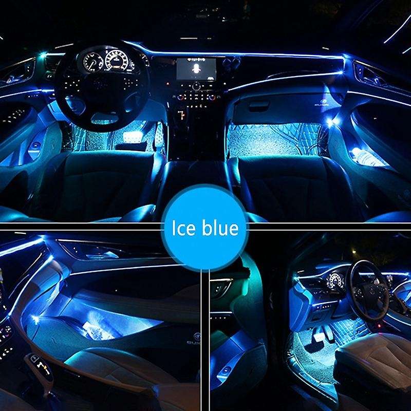 64-Color RGB Car Interior Ambient Atmosphere Light Footlight Car Interior Light Wireless Application