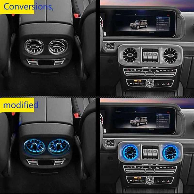 64-Color Upgraded Ambient Luminous Turbine Air Outlet Light for - G-Class W464 Interior Modification