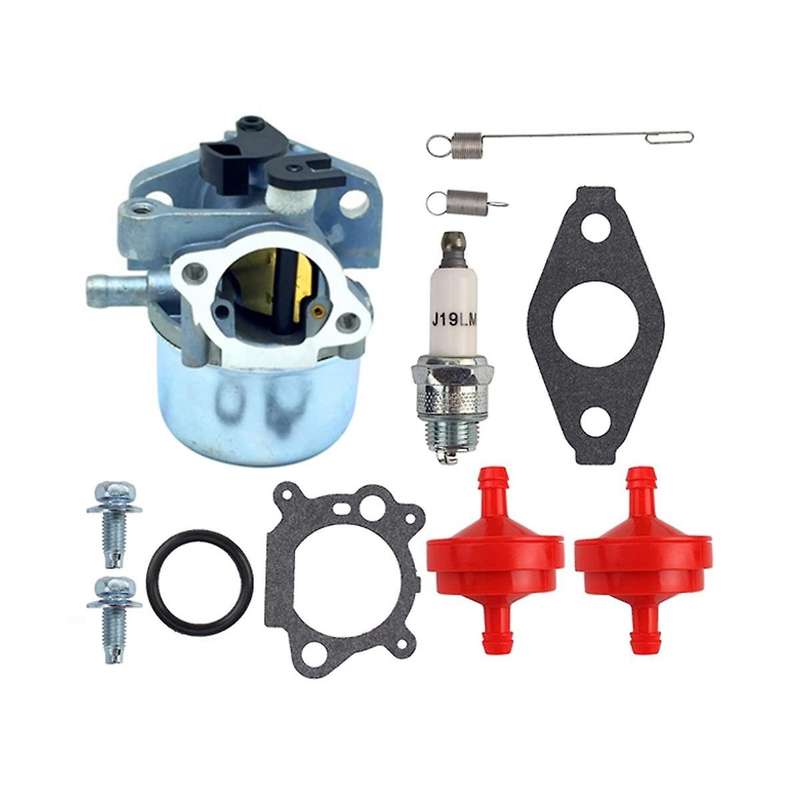 675 190cc Carburetor Fuel Filter Spring Spark Plug Kit for 6.25hp 6.75hp Mrs Push Mower 675 190cc