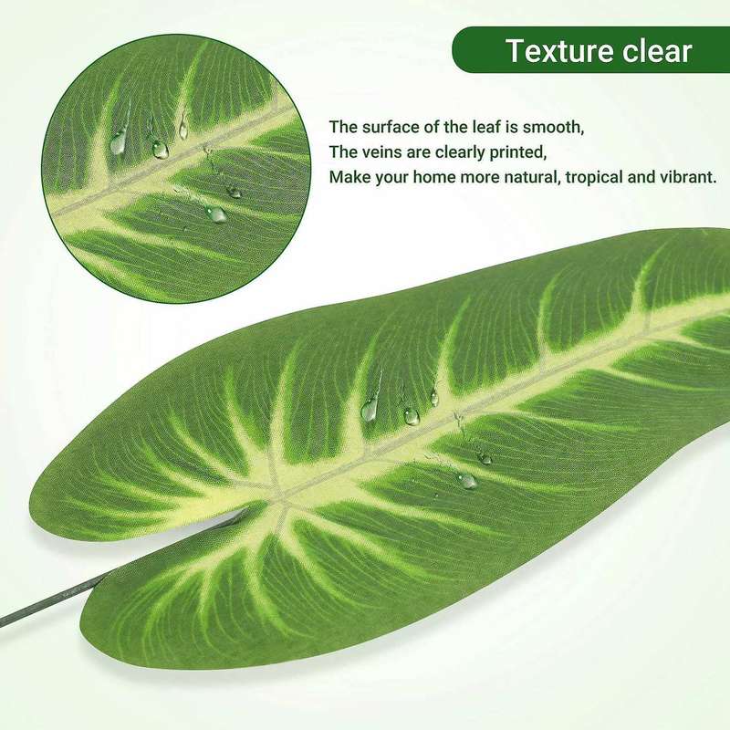 68 Pieces 8 Kinds Monstera Leaves , Artificial Palm Leaves with Stem
