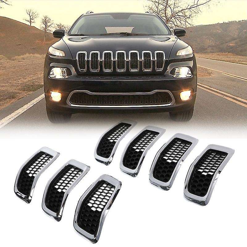 68138335AB Front Insert Mesh Grille Trim Cover Honeycomb Grill Clip-in for 2014-2018