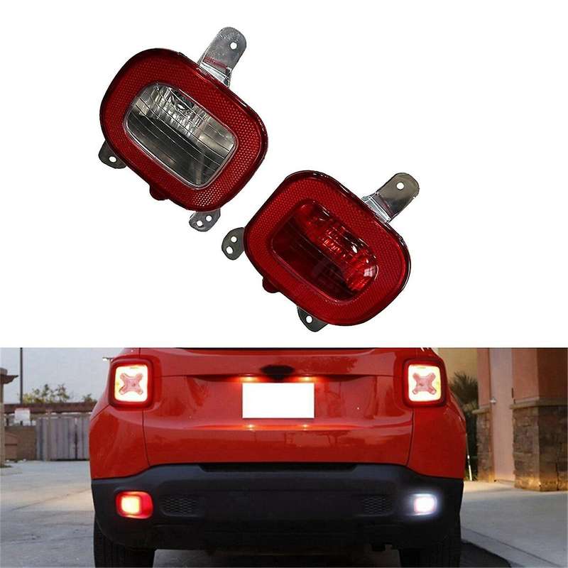 68255513AA Car Rear Left Bumper Reflector Tail Lights Brake Light for 2015-2018 Fog Lights