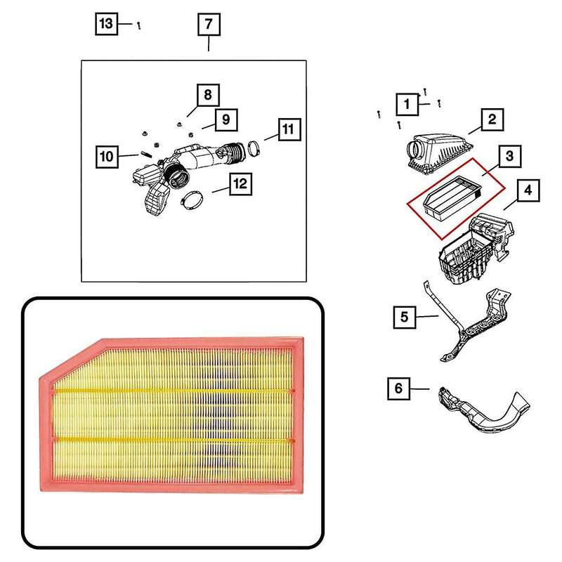 68257030aa Filter Car Accessories for Wrangler 2.0t